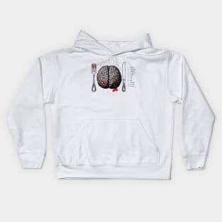 Zombie Dinner Brain Medical Diagram Kids Hoodie